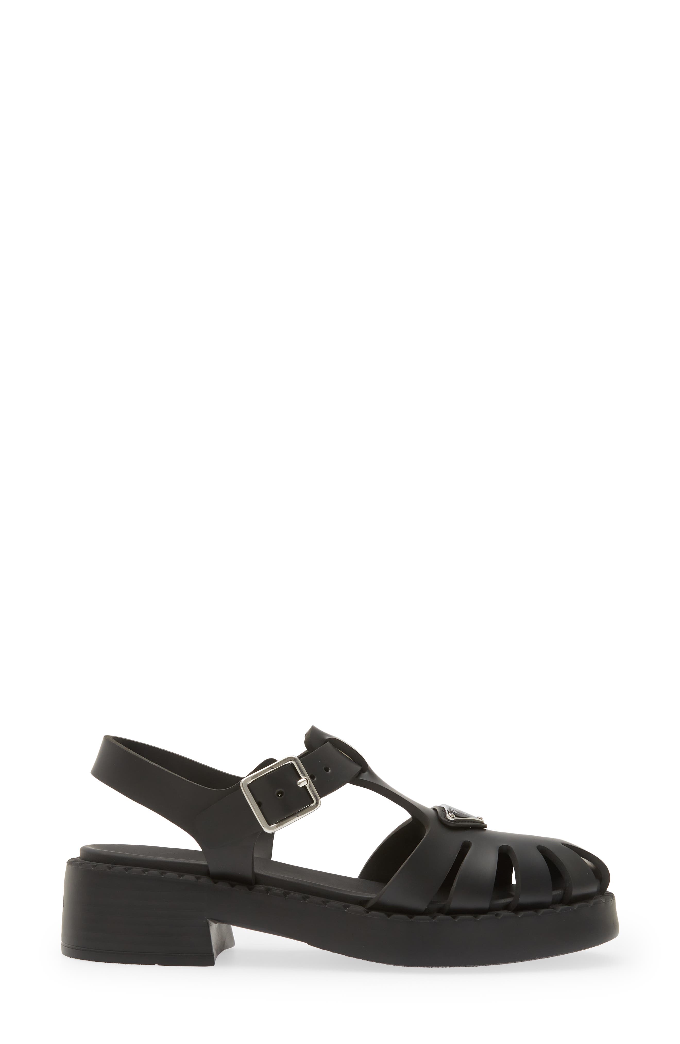 Logo Fisherman Sandal, Alternate, color, NERO