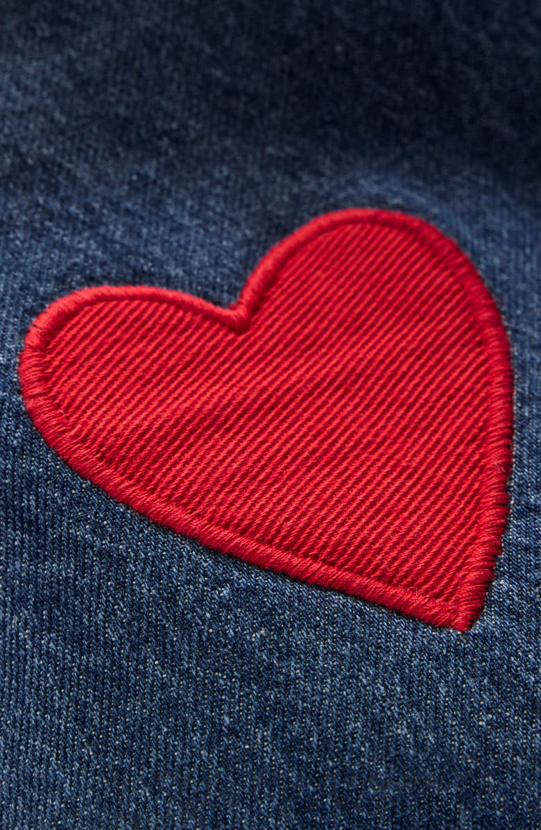 Mini Boden Kids' Appliqué Relaxed-Fit Jeans, Alternate, color, Mid Vintage Applique