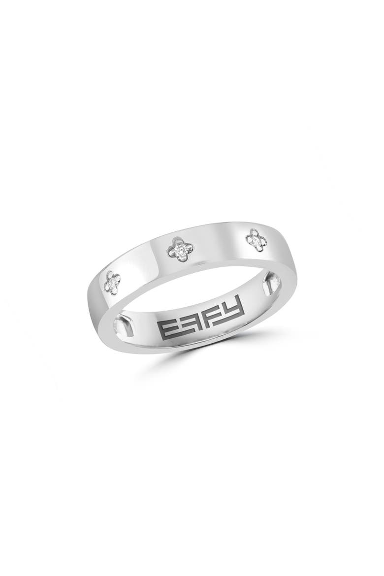 Sterling Silver Diamond Band Ring, Main, color, SILVER/ WHITE