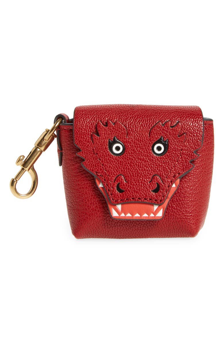Anya Hindmarch Dragon Leather AirPods Case, Main, color,