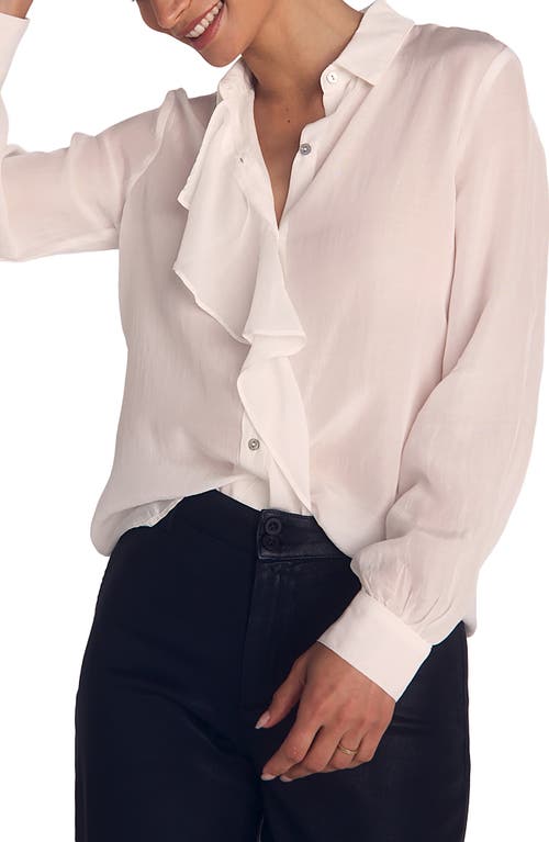 Bella Dahl Ruffle Button-up Shirt In White