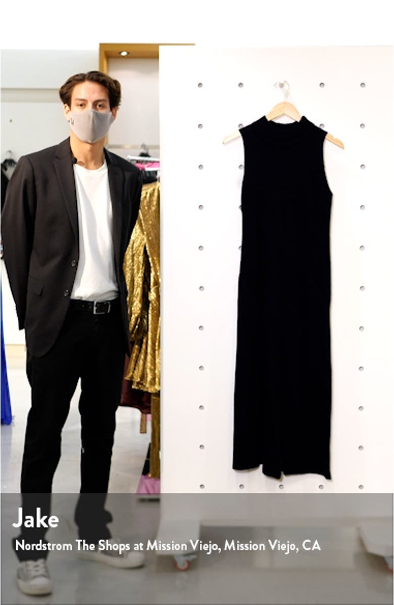 Diagonal Rib Sleeveless Wool & Cashmere Dress, sales video thumbnail