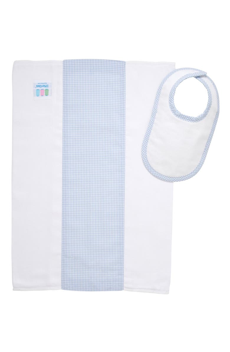 3 Marthas Small Check Drooler Bib & Burp Set, Alternate, color,