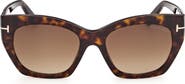TOM FORD Joni 54mm Gradient Butterfly Sunglasses