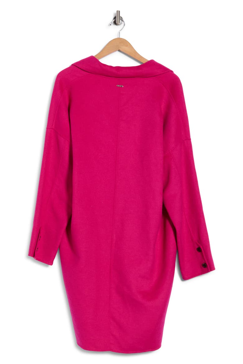 Cattina Notch Lapel Wool Blend Coat, Alternate, color, BRIGHT PINK