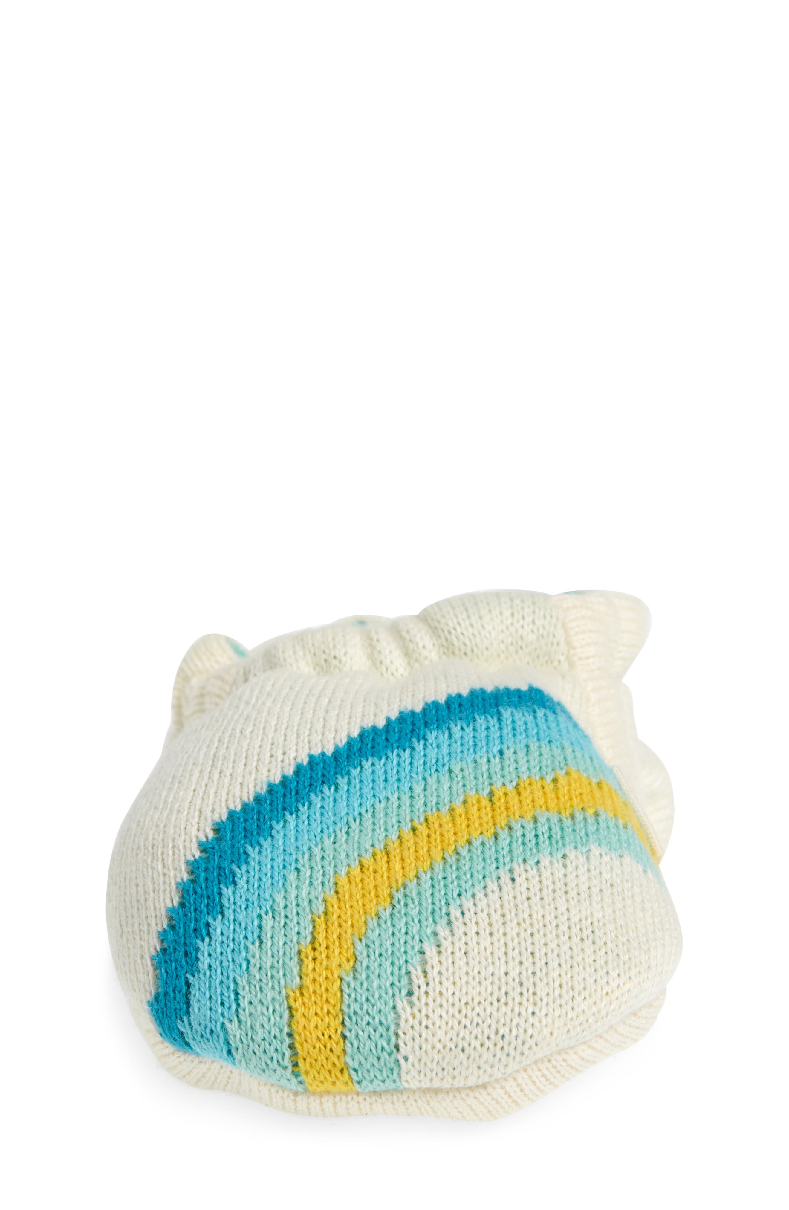 Rainbow Knit Crib Shoe, Alternate, color, BLUE