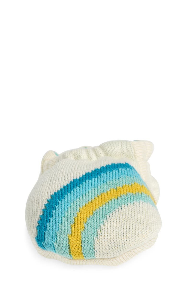 Pink Lemonade Rainbow Knit Crib Shoe, Alternate, color, Blue