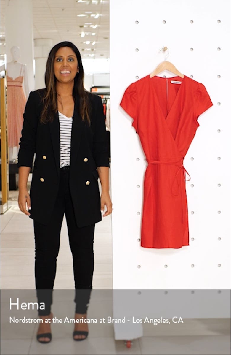 Rodin Linen Wrap Dress, sales video thumbnail