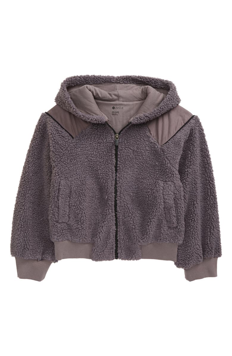 Zella Girl Kids' Rocky Fleece Full Zip Hoodie, Main, color, 