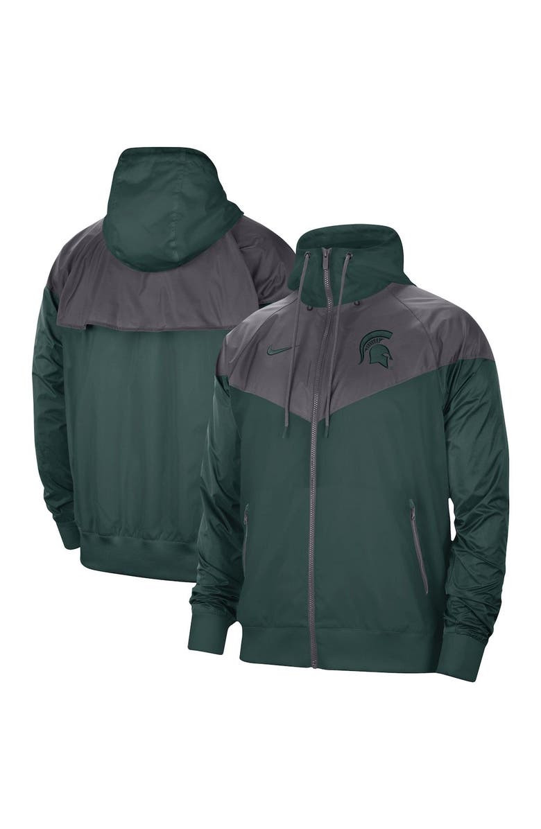 Nike Men's Nike Green Michigan State Spartans Windrunner Full-Zip Jacket, Main, color,