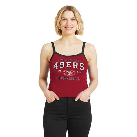 Women's WEAR by Erin Andrews  Scarlet San Francisco 49ers Colorblock Tank Top