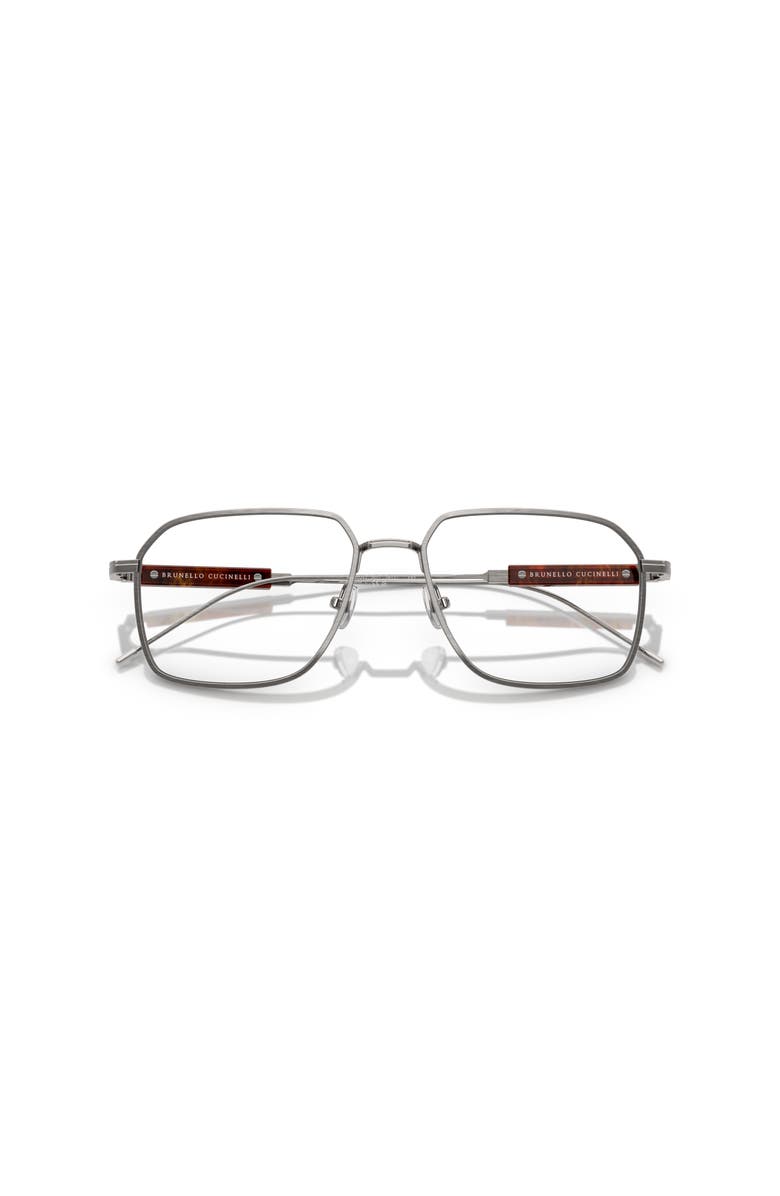 Brunello Cucinelli 54mm Rectangle optical glasses, Alternate, color, Grey