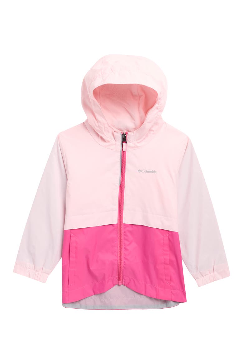 Kids' Rain-Zilla II Hooded Jacket, Main, color, SATIN PINK/ PINK ICE