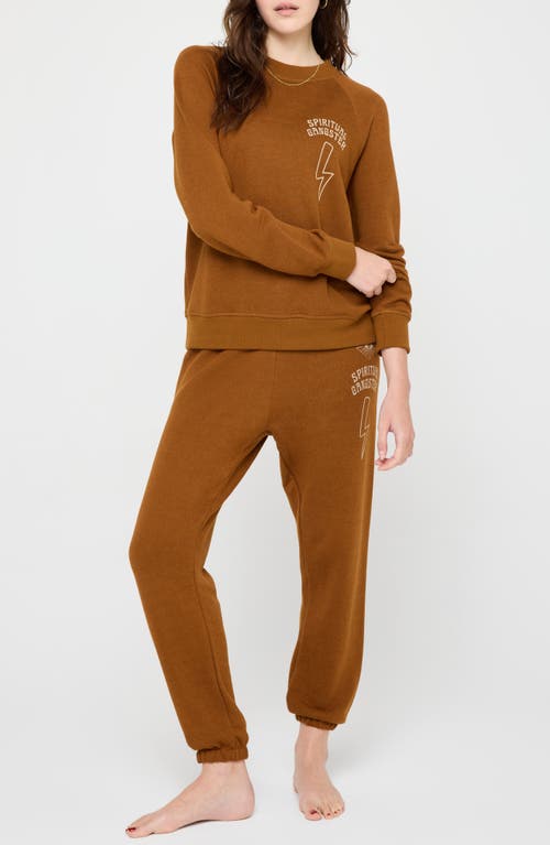 Spiritual Gangster Essence Forever Graphic Sweatshirt In Brown