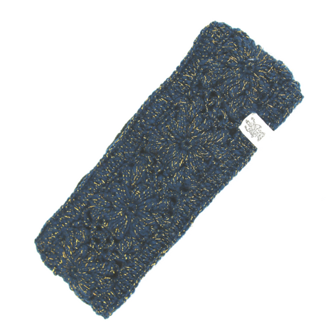 Flower Hand Crochet Headband- LUREX