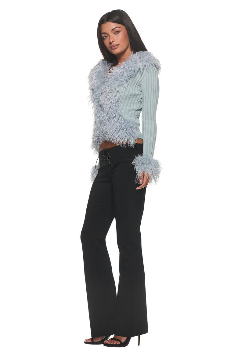 Cressida Faux Fur Jacket, Alternate, color, ICE BLUE