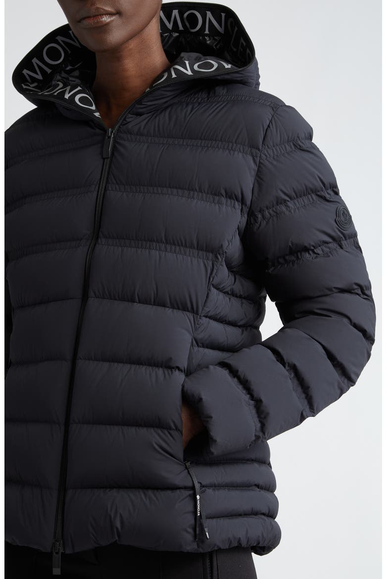 Alete Hooded Down Puffer Jacket, Alternate, color, BLACK