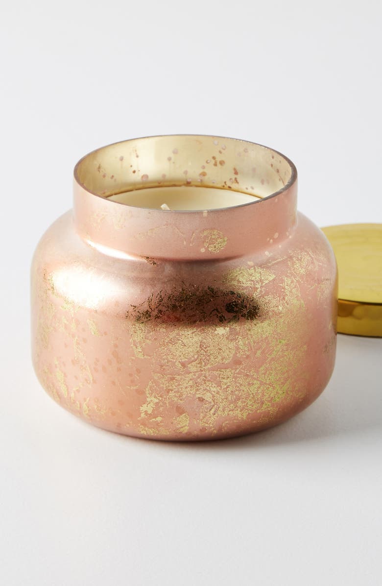 Anthropologie Home Capri Blue Feathered Scented Jar Candle, Main, color, 