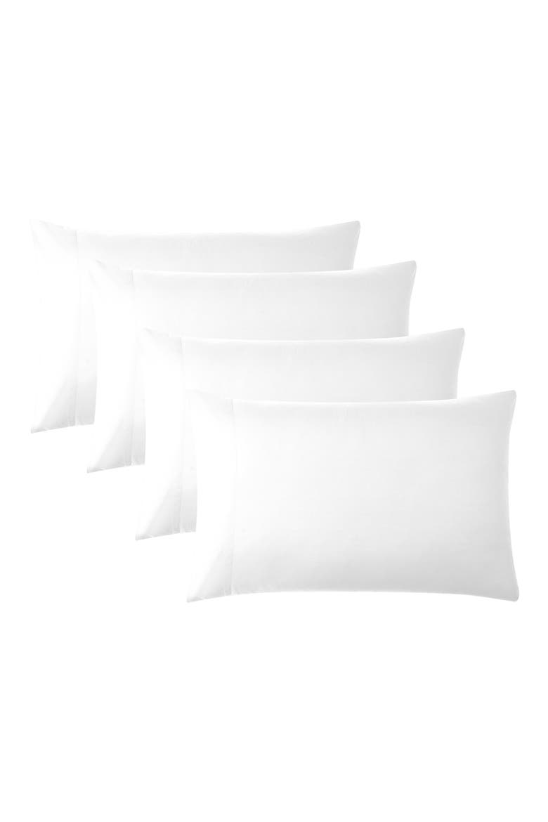 4 Piece Pillow Case Set, Main, color, WHITE
