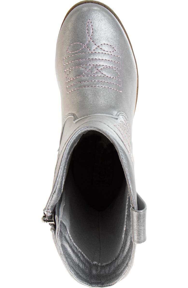 Kensie Girl Cowgirl Western Boots., Alternate, color, Silver