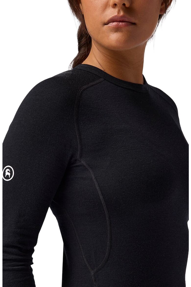 Cedars Rws Merino Lt-Wt Baselayer Crew Top - Women's, Alternate, color, Black