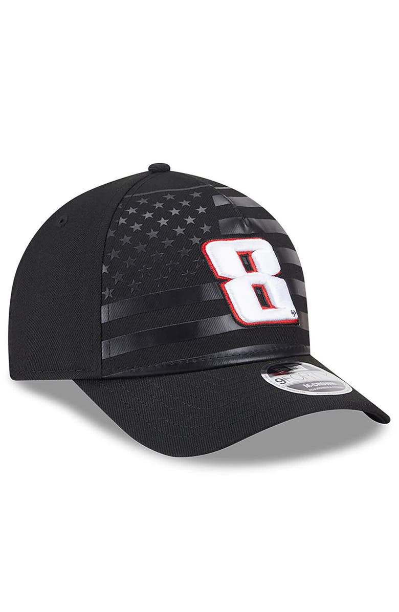 New Era Men's New Era Black Kyle Busch American Flag 9FORTY M-Crown A-Frame Adjustable Hat, Alternate, color, Black