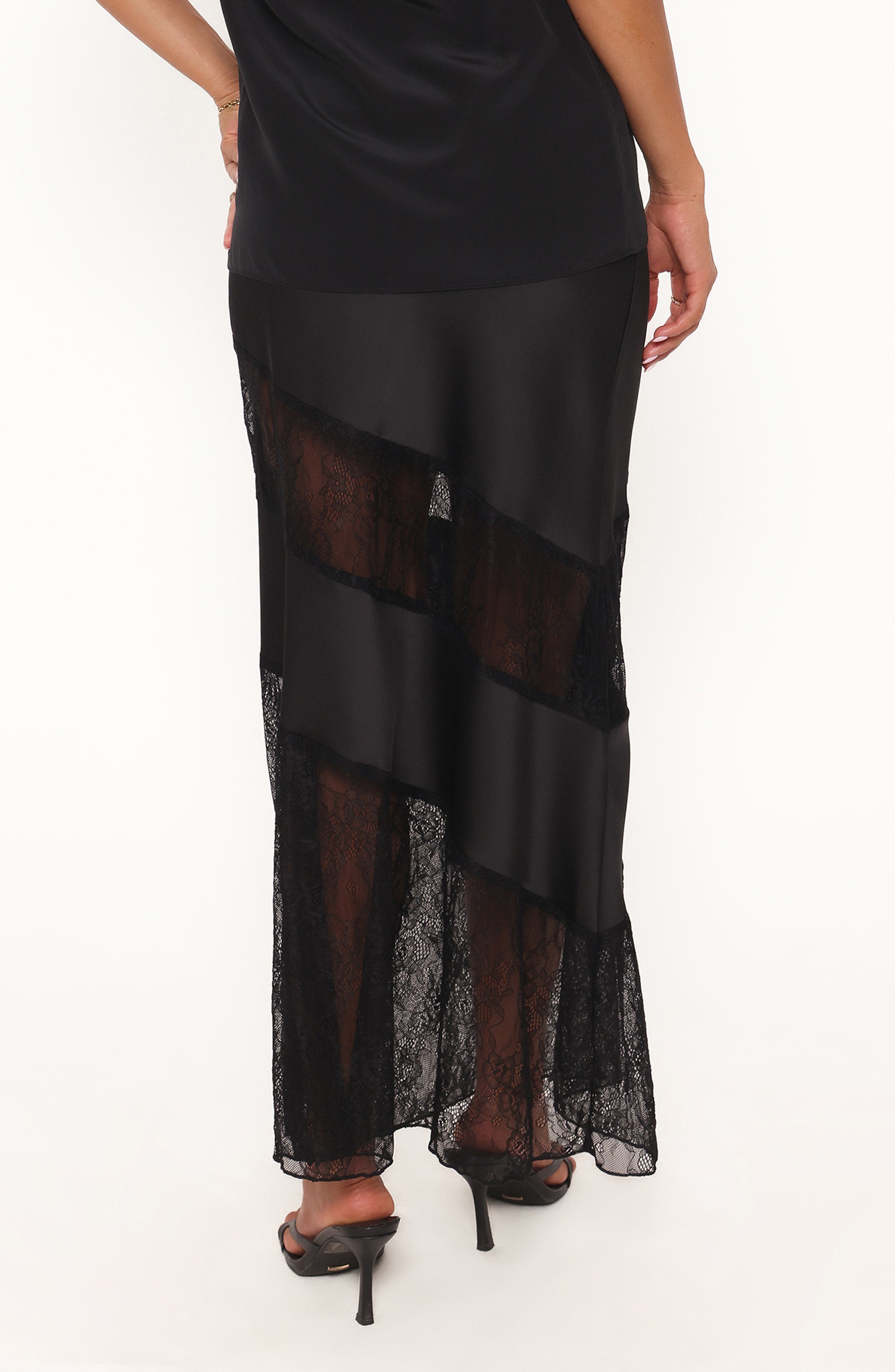 Winona Lace & Satin Maxi Skirt - image 2