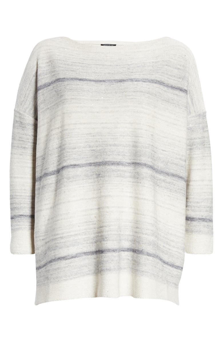 Lafayette 148 New York Ombré Silk & Linen Blend Sweater, Alternate, color, 