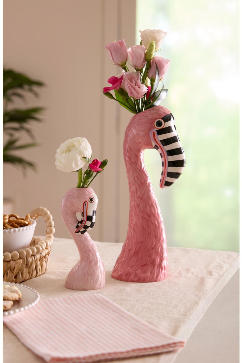 Patience Brewster Flamingo Bud Vase, Alternate, color, PINK