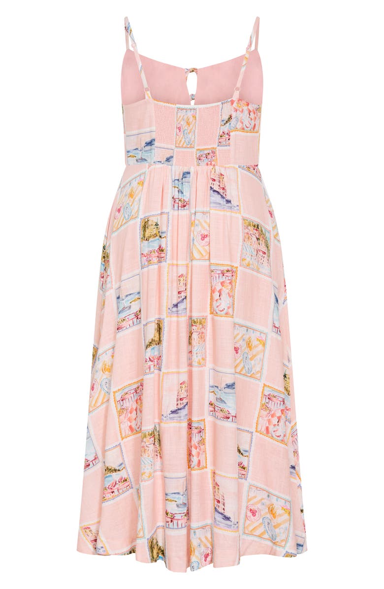 City Chic Billie Patchwork Pattern A-Line Dress, Alternate, color, 