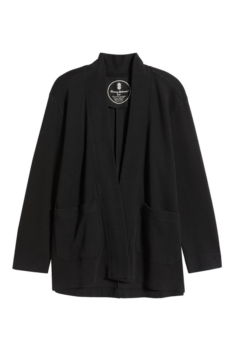 Aruba Open Front Cardigan, Alternate, color, BLACK