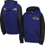 Outerstuff Youth Outerstuff Purple Baltimore Ravens Stadium Colorblock Full-Zip Hoodie