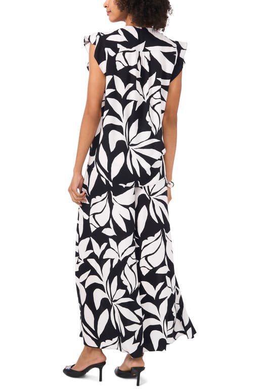 Vince Camuto Smocked Waist Wide Leg Pants In Rich Black