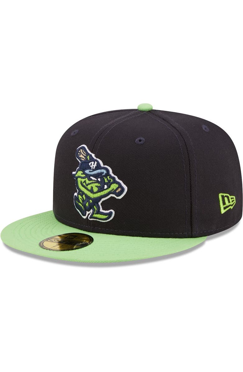 New Era Men's New Era Navy Hillsboro Hops Authentic Collection 59FIFTY Fitted Hat, Main, color, Navy