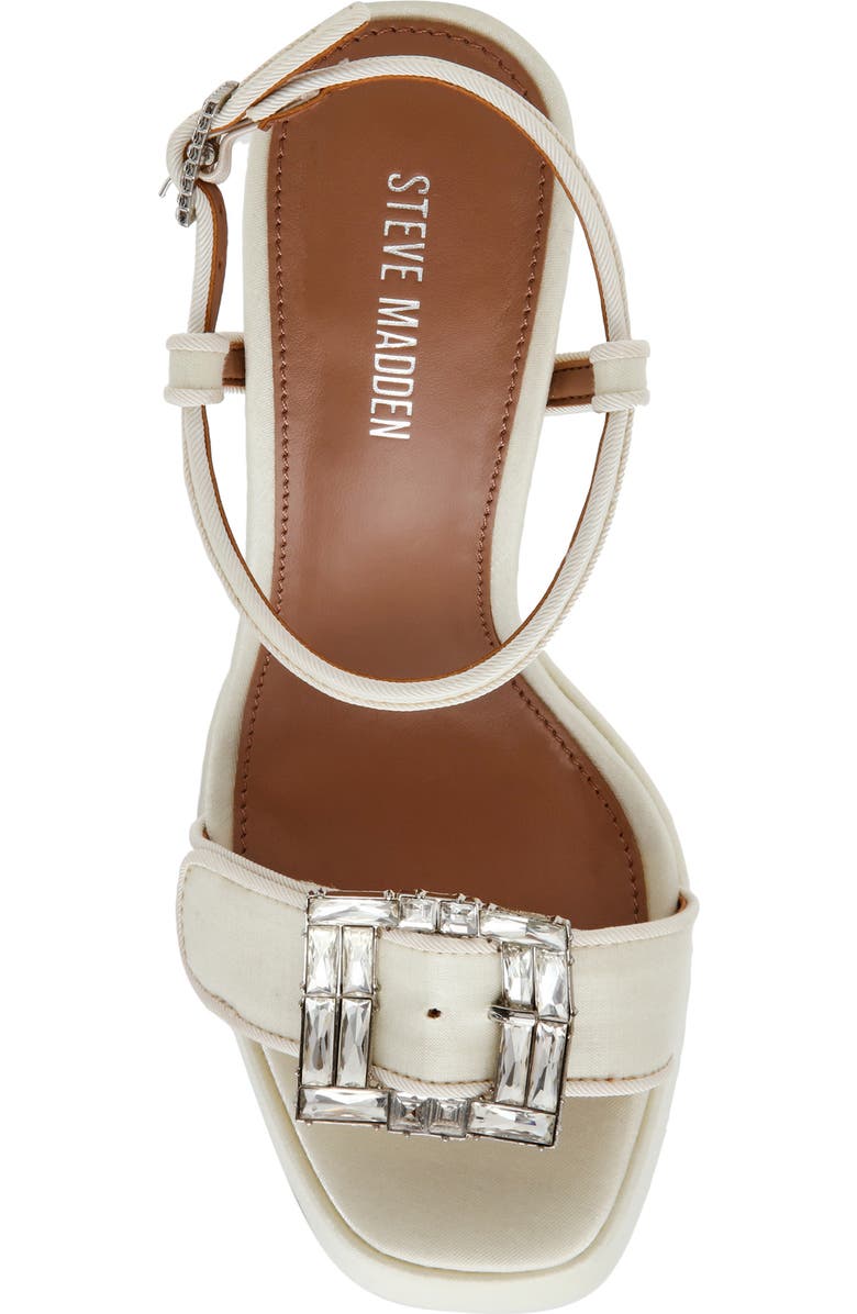 Steve Madden Liandra Ankle Strap Platform Sandal, Alternate, color, Ivory Satin