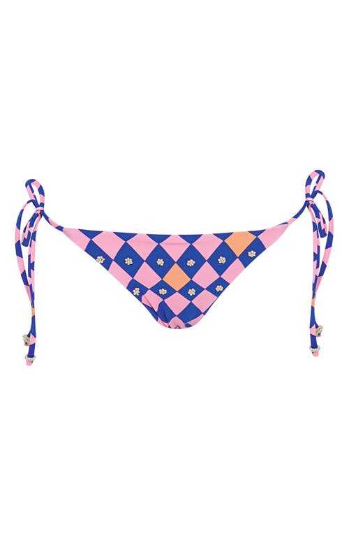 Maaji Like A Diamond Sunning Reversible Bikini Bottoms In Blue
