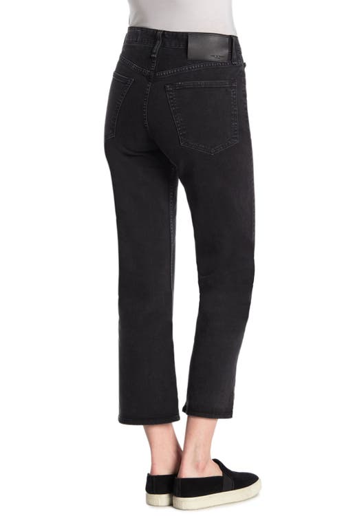 Rag & Bone Maya High Waist Ankle Straight Leg Jeans In Black