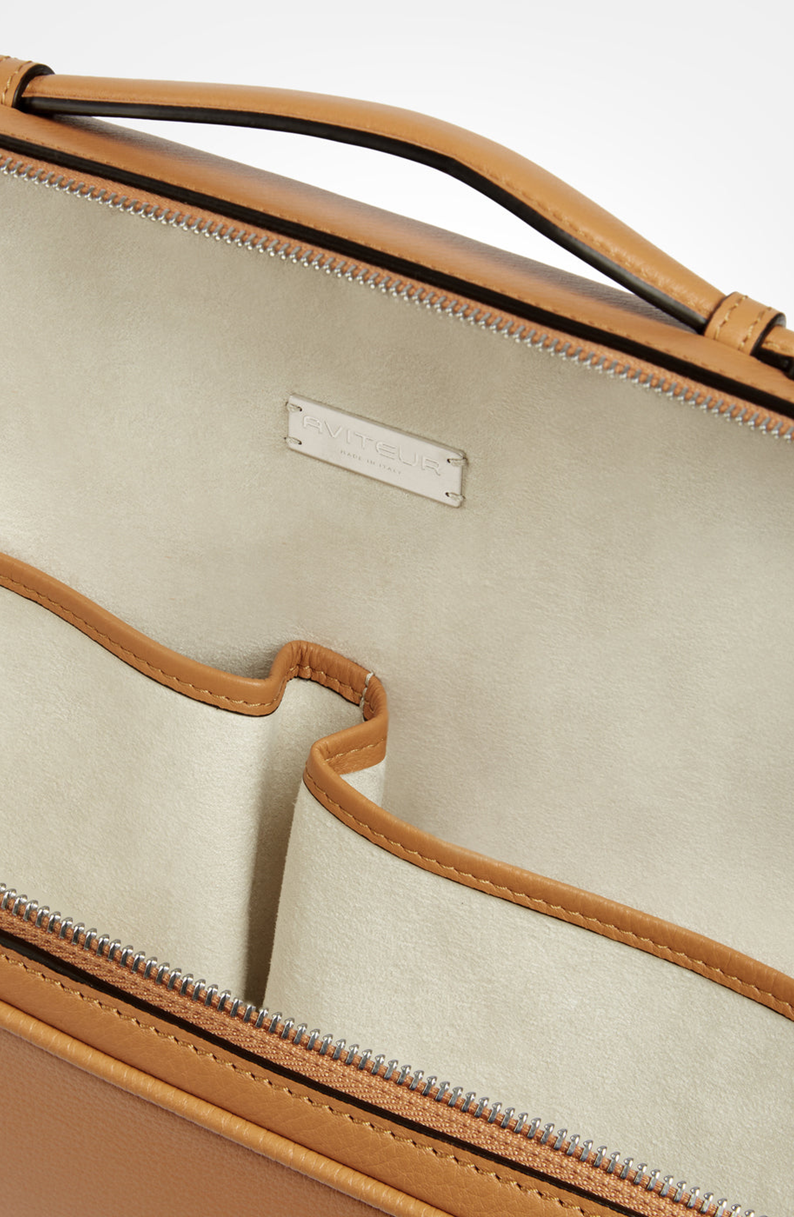 Cristallo Soft Laptop Briefcase, Alternate, color, Walnut
