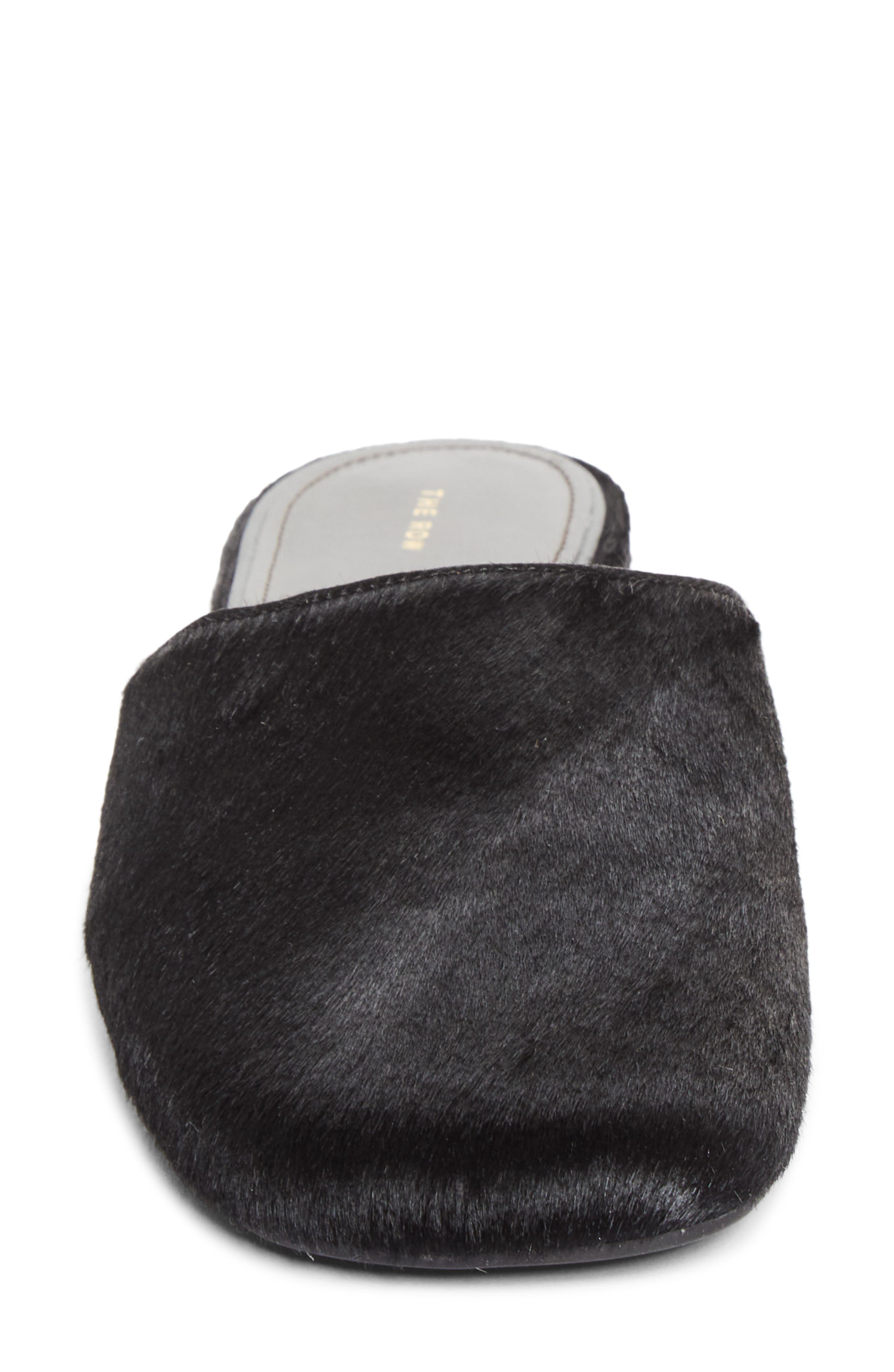 The Row Penelope Genuine Calf Hair Mule, Alternate, color, Black