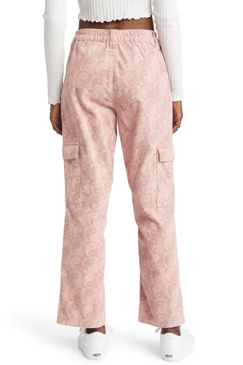 Yin Yang Utility Straight Leg Corduroy Pants, Alternate, color, MAUVE YING YANG