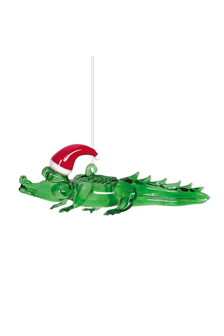 Alligator Ornament, Main, color, Green