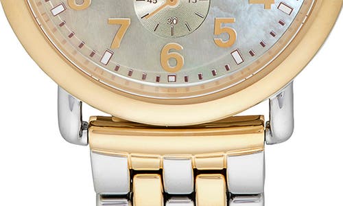 Shinola Runwell Sub Second Bracelet Watch, 41mm In White/mop
