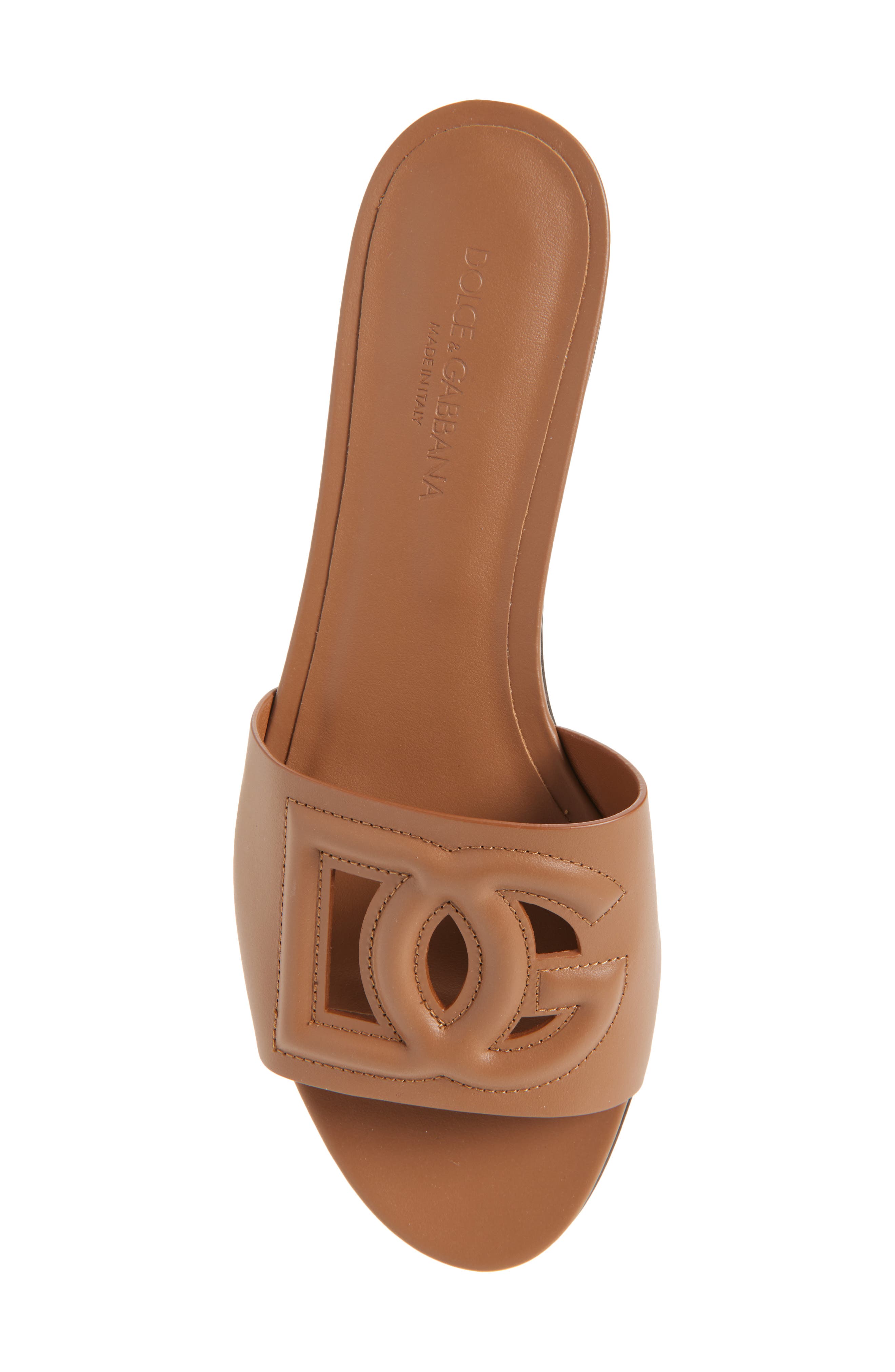 Bianca Interlock Slide Sandal, Alternate, color, LIGHT BROWN