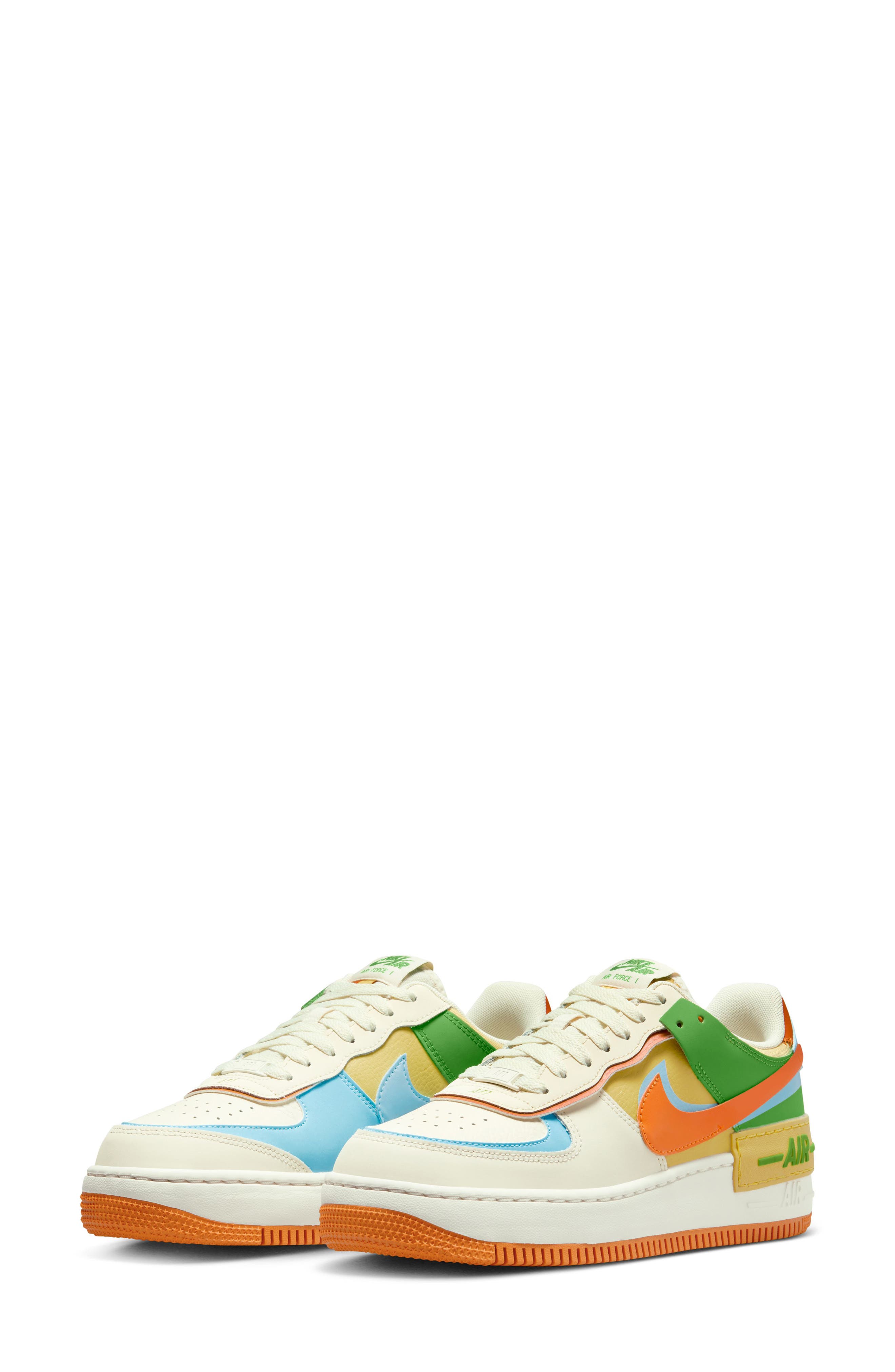 Air Force 1 Shadow Sneaker, Main, color, 103 COCONUT/ MONARCH/ BLUE