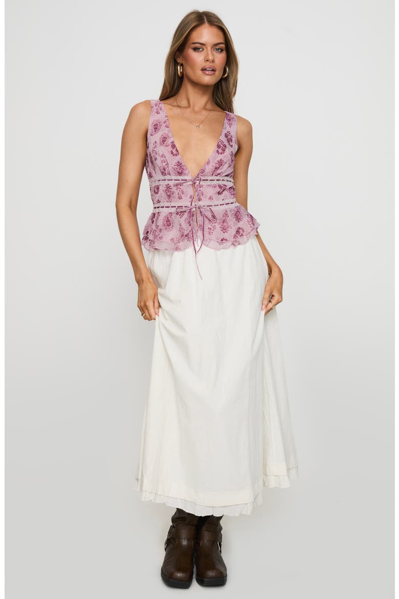 Nikolise Paisley Print Sleeveless Drawstring Top, Alternate, color, PURPLE