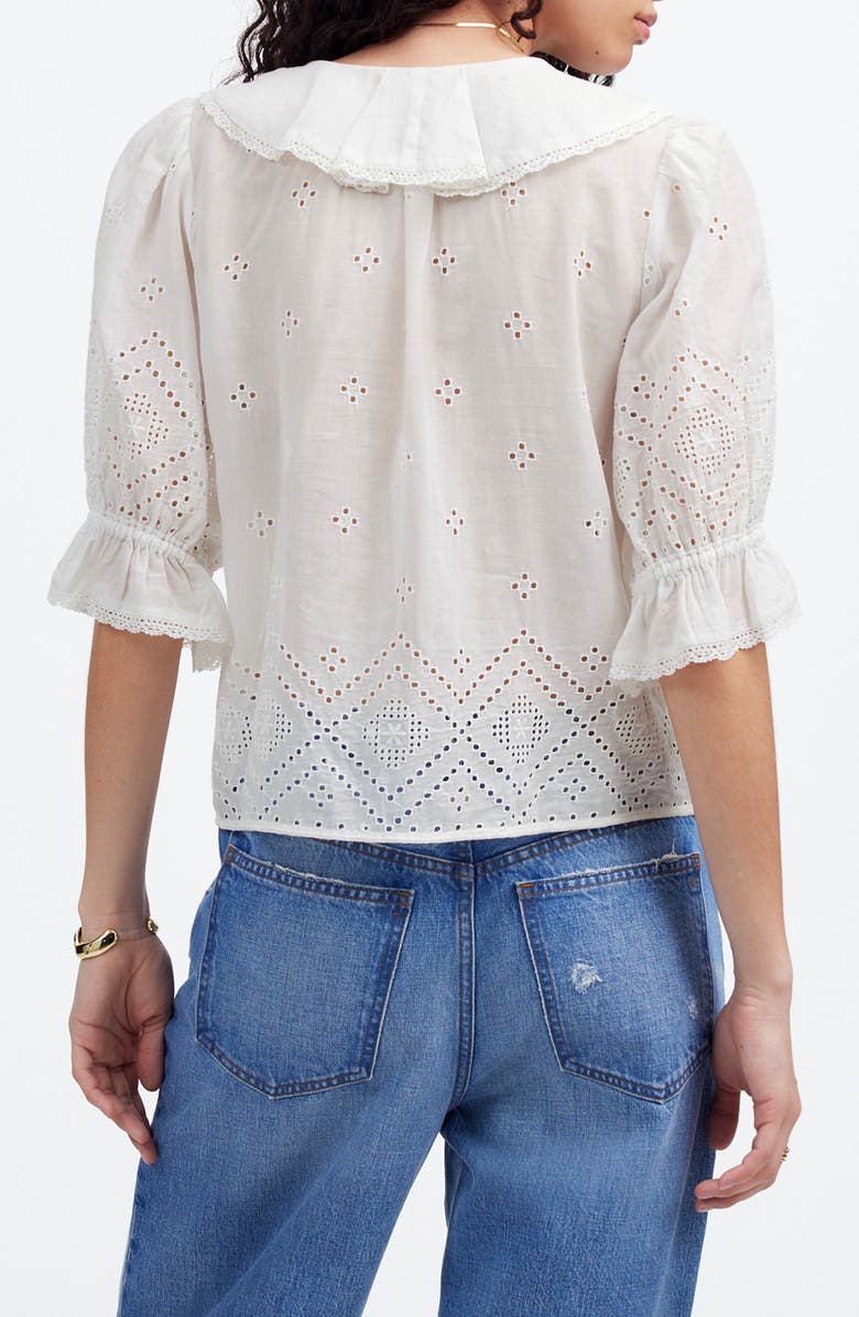 Pintuck Ruffle Puff Sleeve Top
