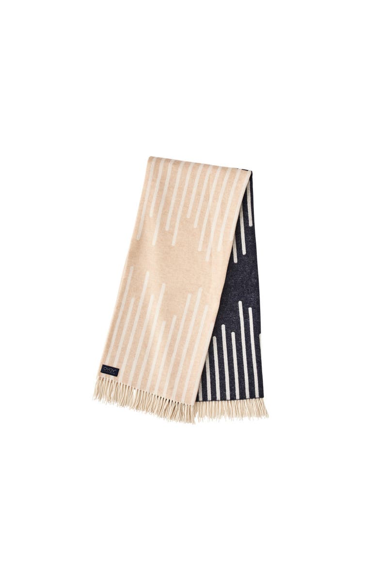 OYOY LIVING DESIGN Alba Plaid Throw, Main, color, Blue / Camel