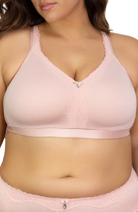 Lace Trim Wireless Bra (Plus Size)