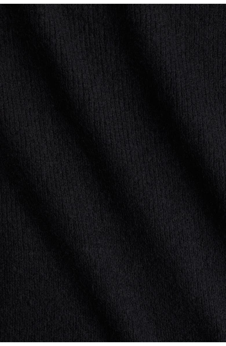 H&M Flounced Rib-knit Dress, Alternate, color, Black