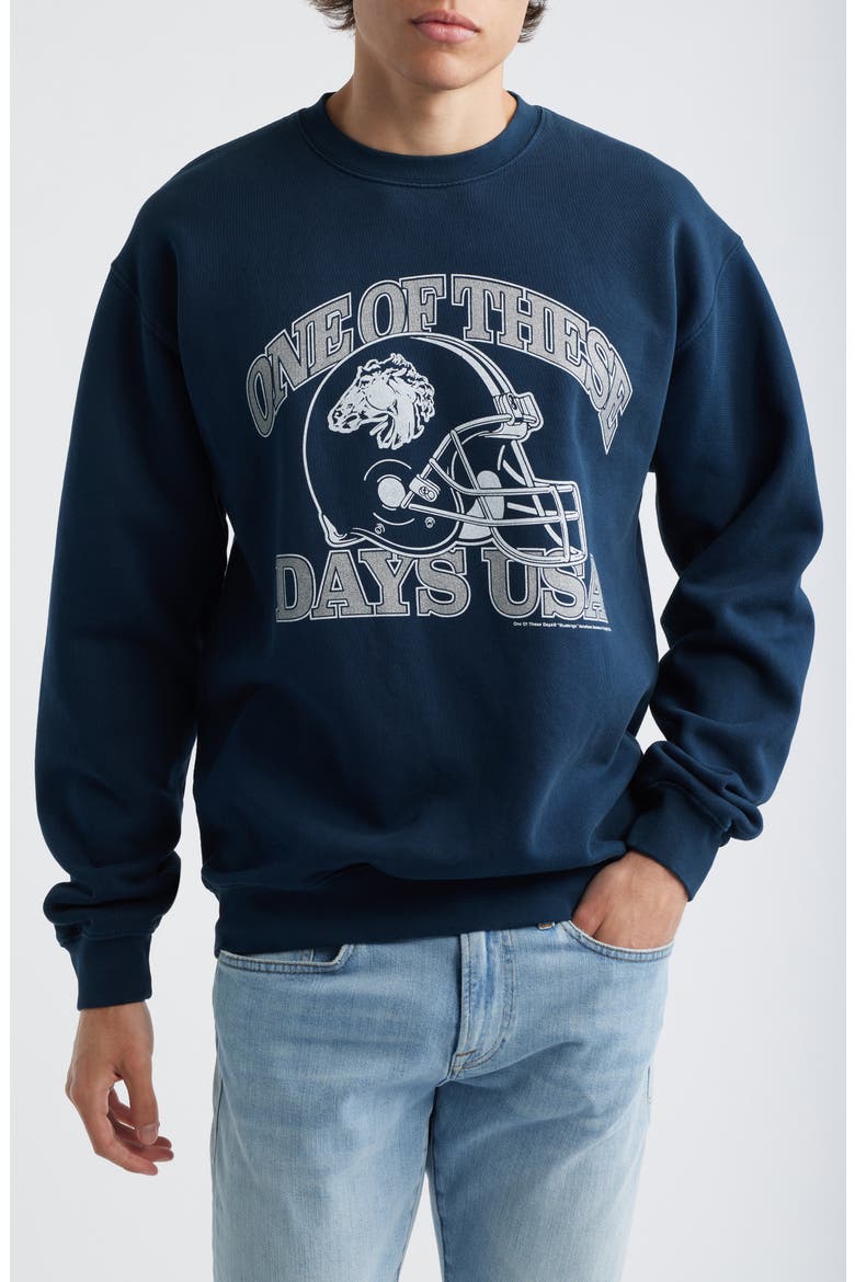 Graphic Sweatshirt, Main, color, SUNFADED NAVY